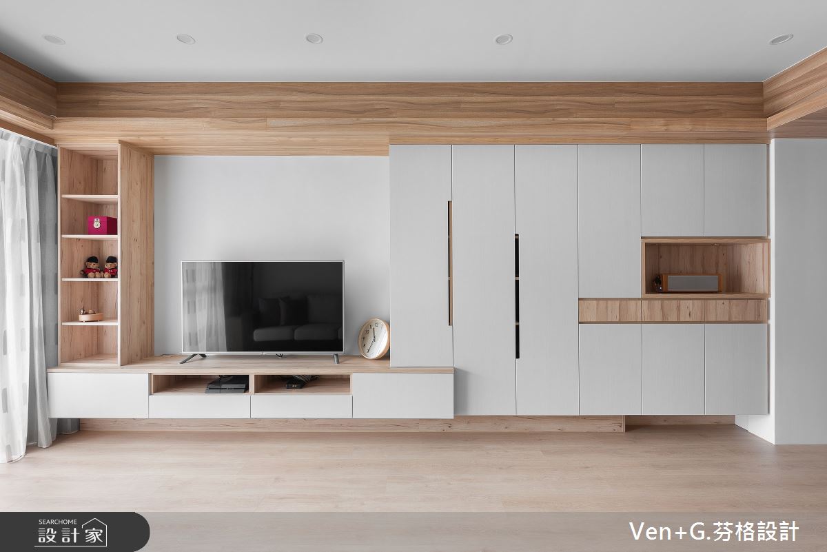 23坪老屋(16~30年)＿簡約風客廳案例圖片＿芬格空間設計事務所＿芬格設計26.無壓 台北老屋翻新23坪簡約風之7
