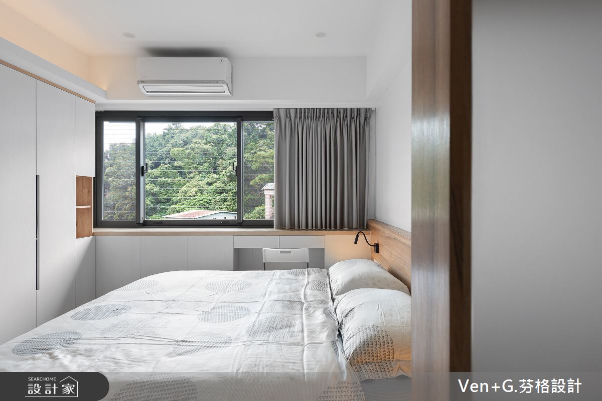 23坪老屋(16~30年)＿簡約風臥室案例圖片＿芬格空間設計事務所＿芬格設計26.無壓 台北老屋翻新23坪簡約風之23