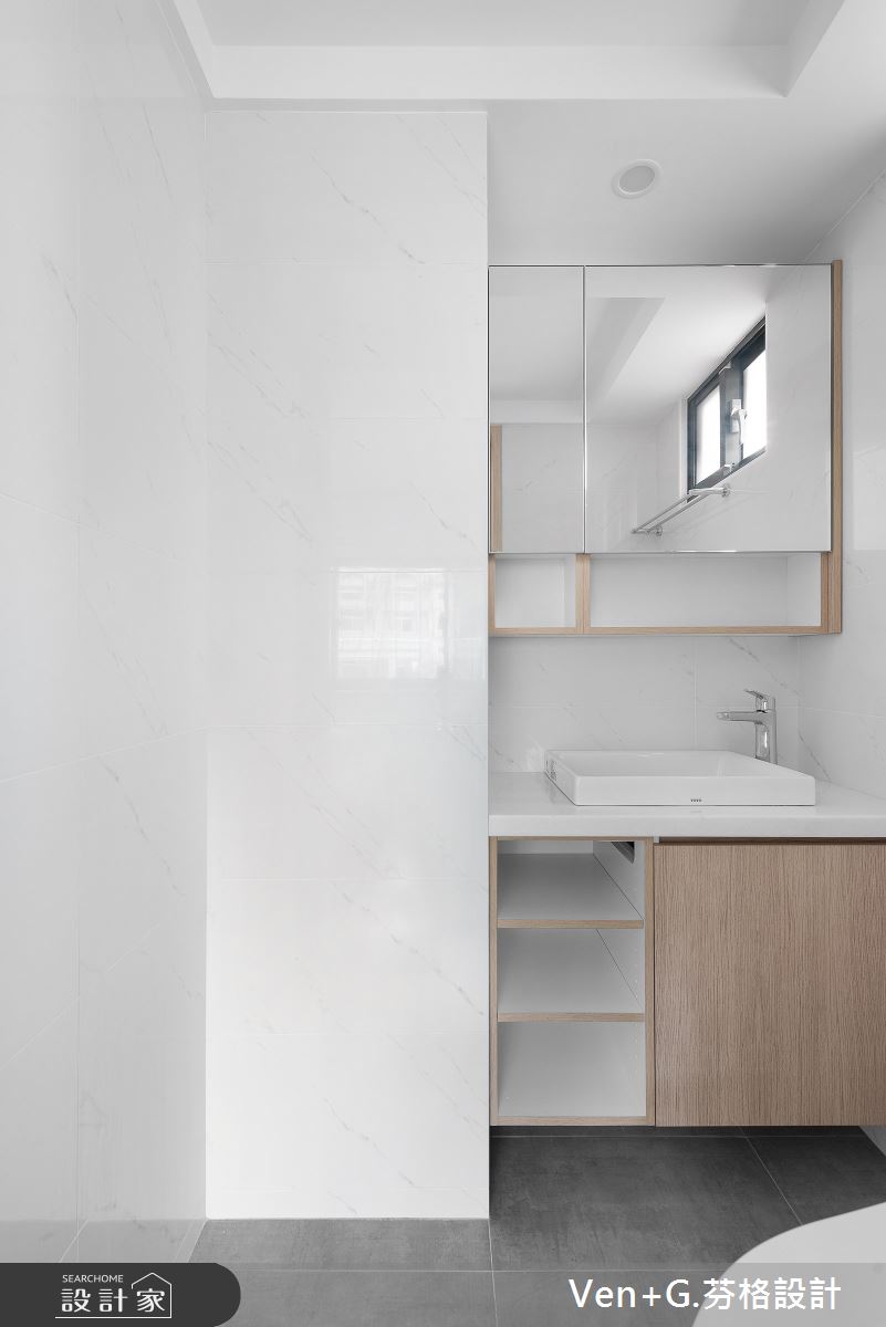 23坪老屋(16~30年)＿簡約風浴室案例圖片＿芬格空間設計事務所＿芬格設計26.無壓 台北老屋翻新23坪簡約風之26