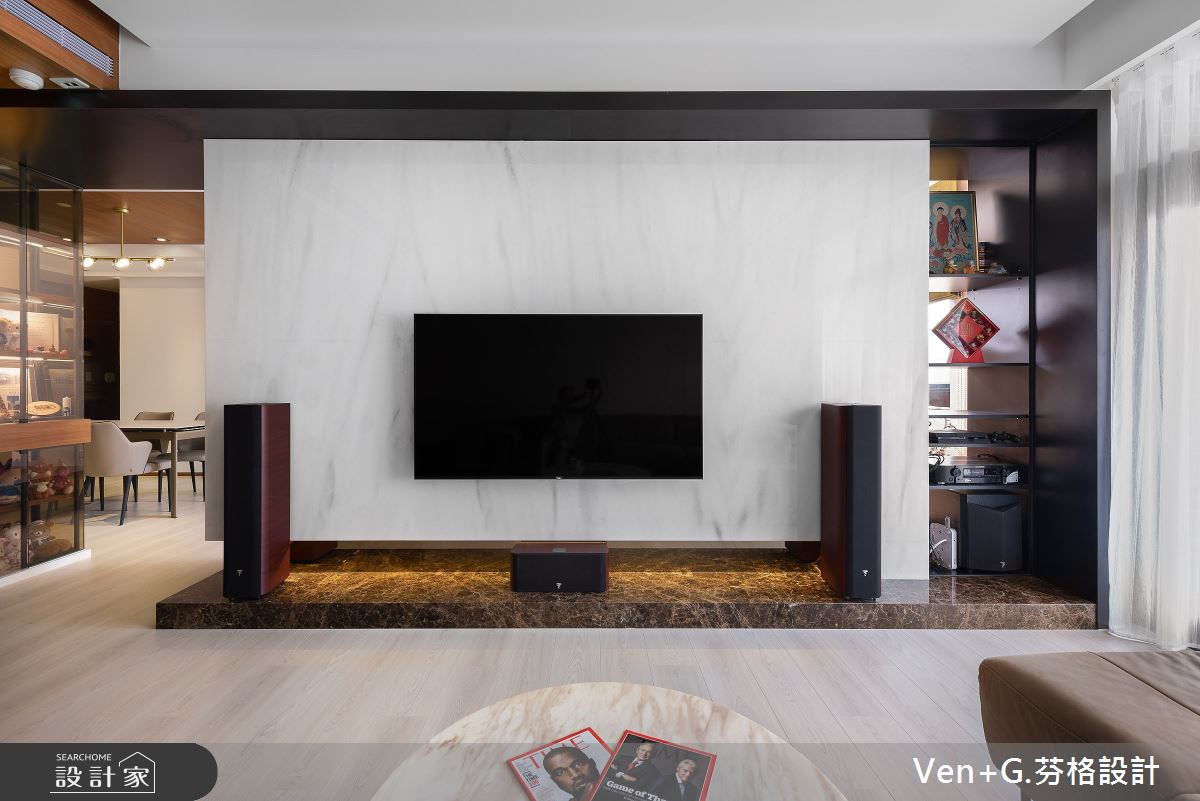 40坪新成屋(5年以下)＿混搭風客廳案例圖片＿芬格空間設計事務所＿芬格設計29.勻靜 新北40坪混搭風之5