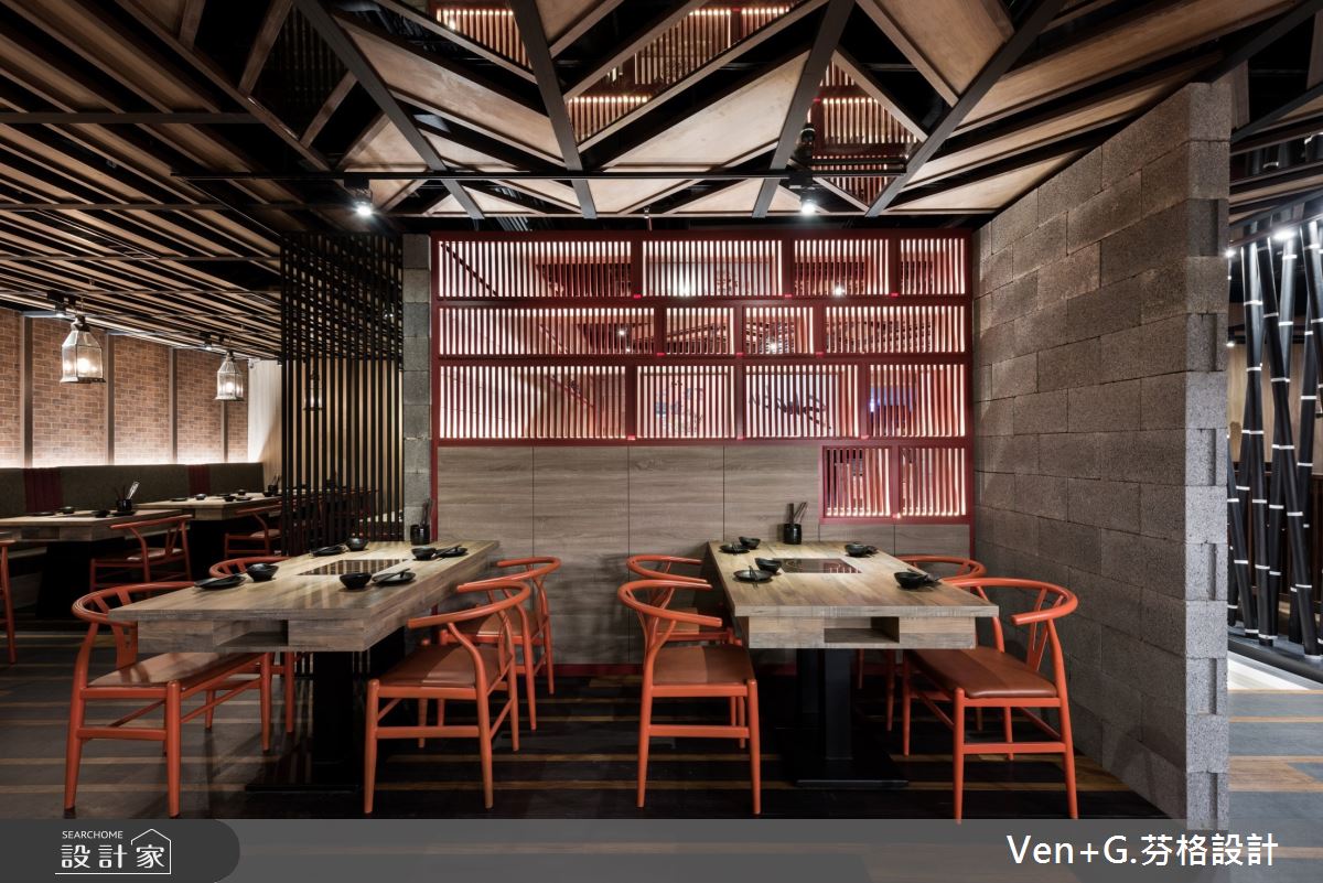 90坪老屋(16~30年)＿混搭風商業空間案例圖片＿芬格空間設計事務所＿芬格設計30.夏部SHABU 台北商業空間90坪混搭風之14