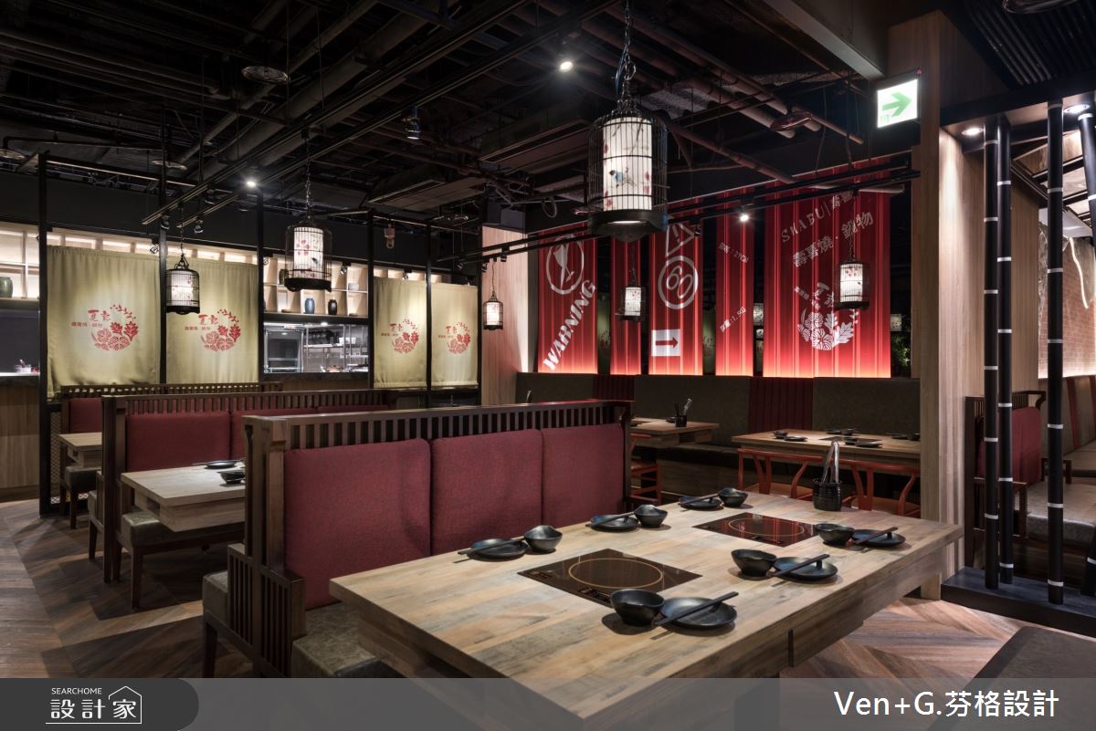 90坪老屋(16~30年)＿混搭風商業空間案例圖片＿芬格空間設計事務所＿芬格設計30.夏部SHABU 台北商業空間90坪混搭風之11