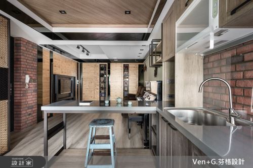 芬格設計31.Love loft 新北老屋翻新45坪工業風_工業風