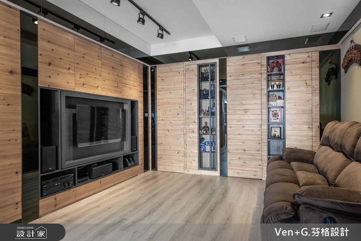 45坪老屋(16~30年)＿工業風客廳案例圖片＿芬格空間設計事務所＿芬格設計31.Love loft 新北老屋翻新45坪工業風之2