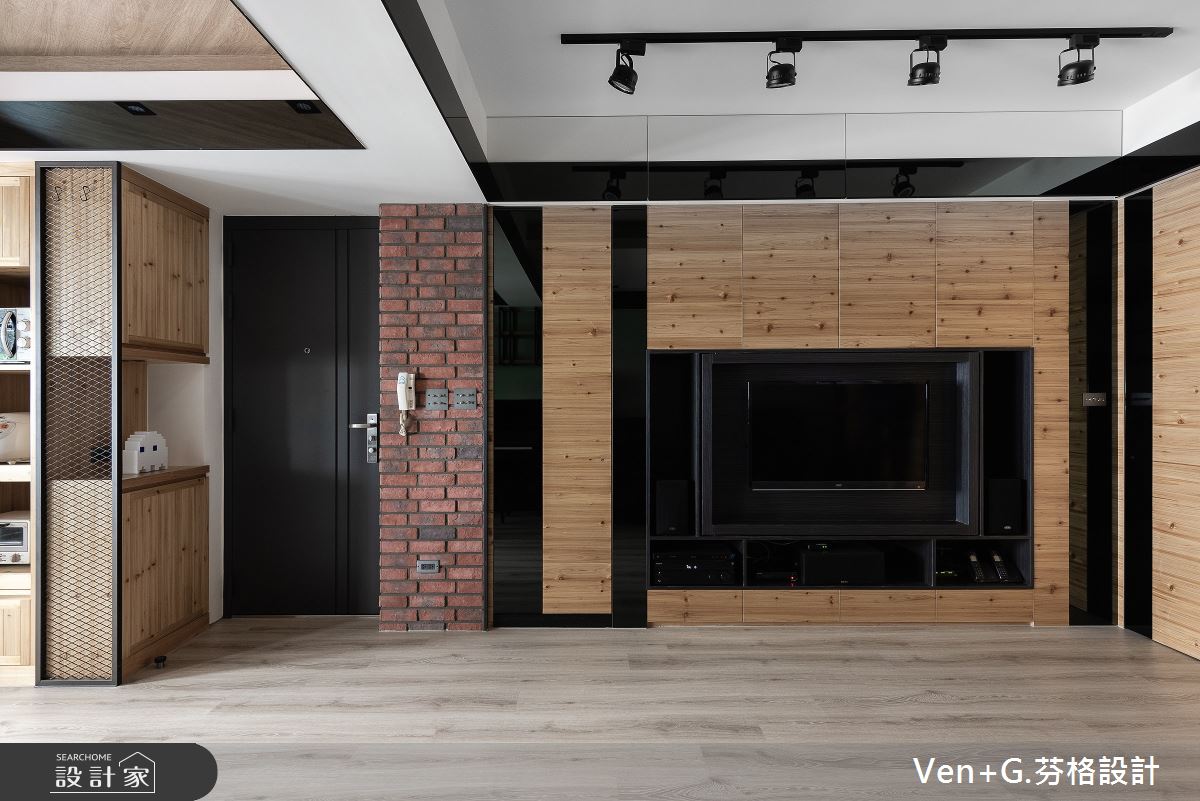 45坪老屋(16~30年)＿工業風客廳案例圖片＿芬格空間設計事務所＿芬格設計31.Love loft 新北老屋翻新45坪工業風之3