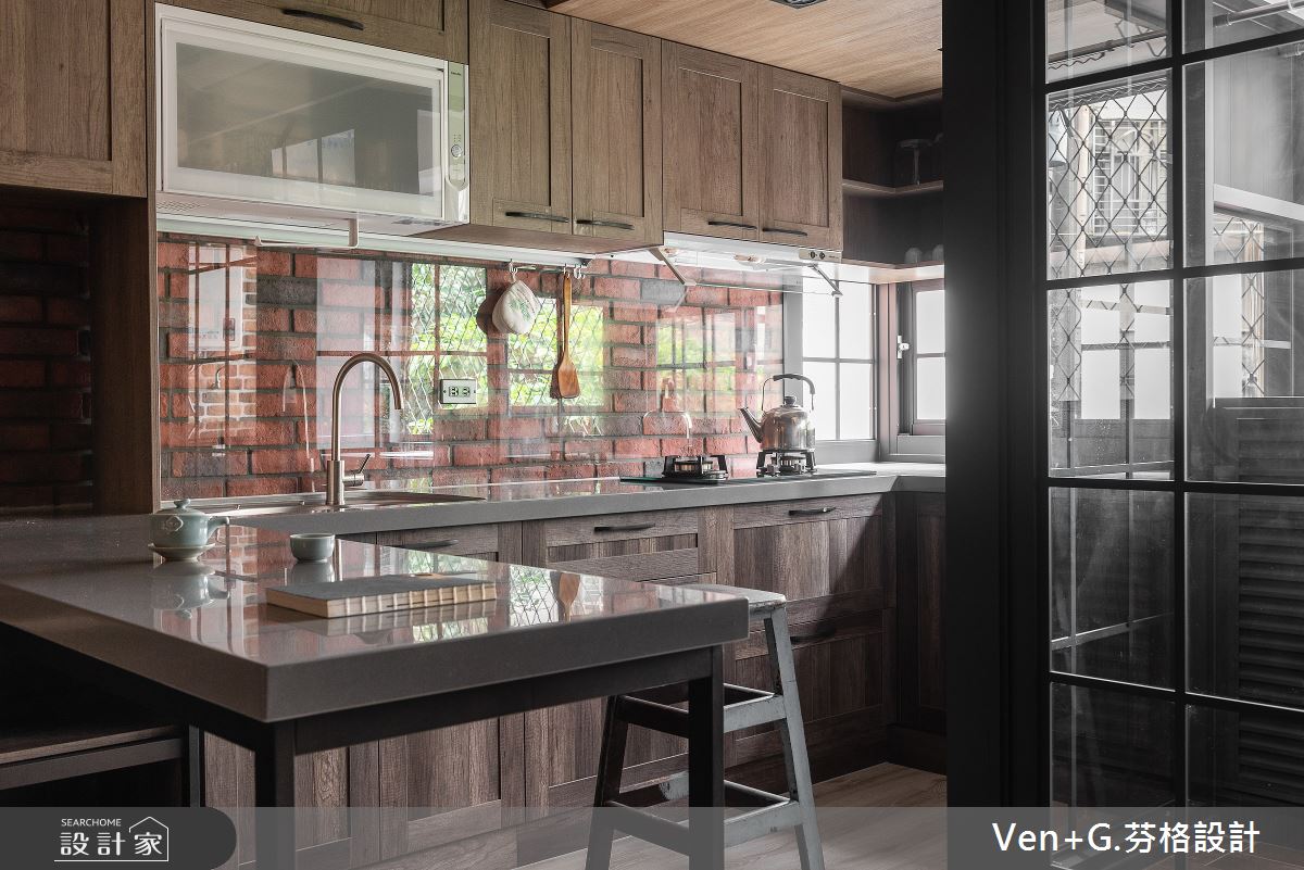 45坪老屋(16~30年)＿工業風廚房吧檯案例圖片＿芬格空間設計事務所＿芬格設計31.Love loft 新北老屋翻新45坪工業風之10