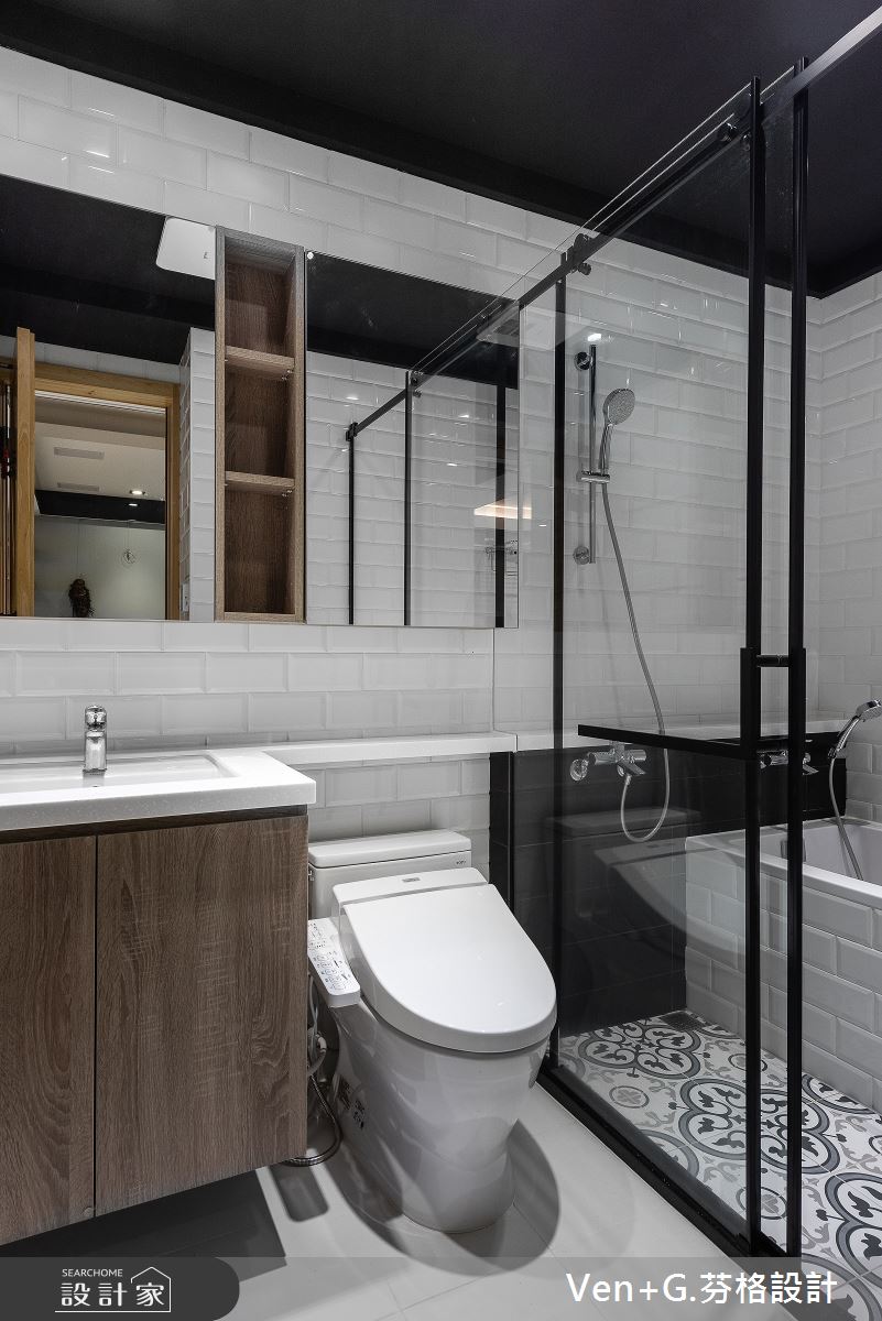 45坪老屋(16~30年)＿工業風浴室案例圖片＿芬格空間設計事務所＿芬格設計31.Love loft 新北老屋翻新45坪工業風之20