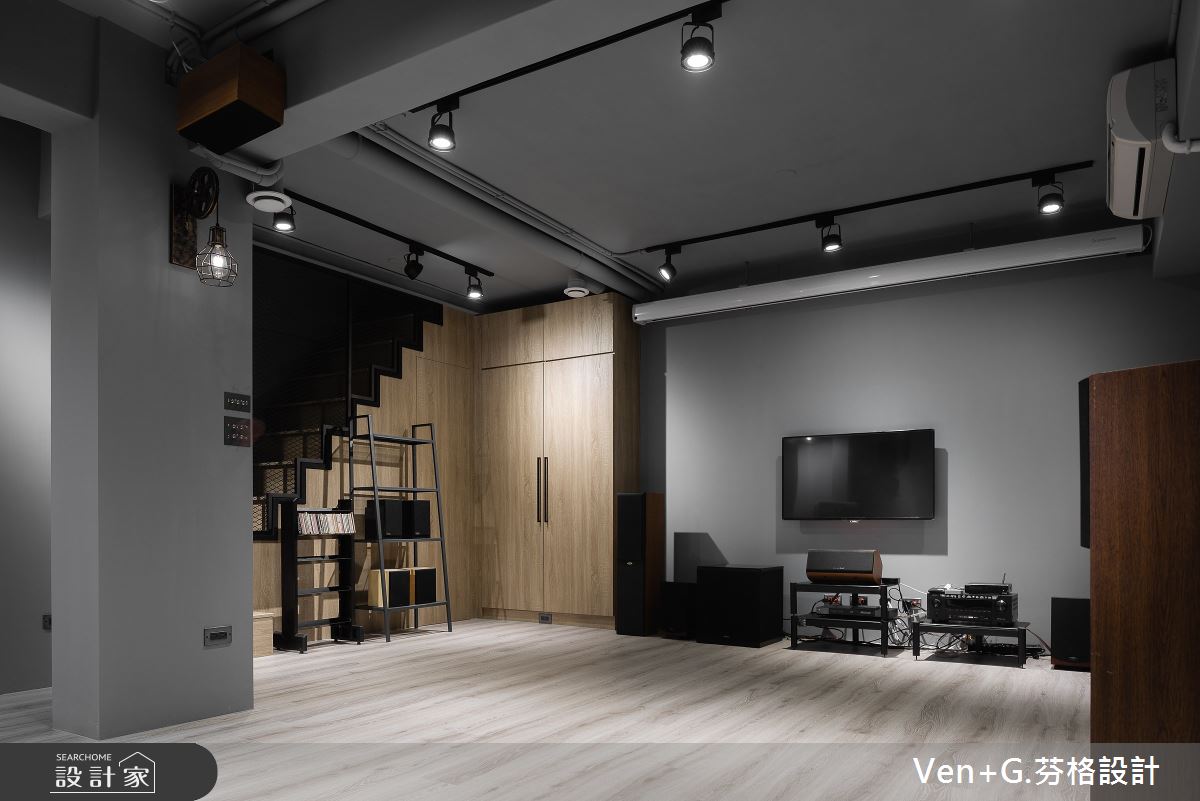 45坪老屋(16~30年)＿工業風樓梯多功能室案例圖片＿芬格空間設計事務所＿芬格設計31.Love loft 新北老屋翻新45坪工業風之18