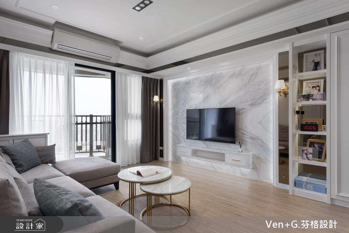 25坪新成屋(5年以下)＿美式風客廳案例圖片＿芬格空間設計事務所＿芬格設計32.美的交響曲 新北25坪美式風之5