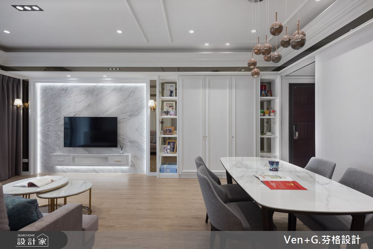 25坪新成屋(5年以下)＿美式風客廳餐廳案例圖片＿芬格空間設計事務所＿芬格設計32.美的交響曲 新北25坪美式風之6