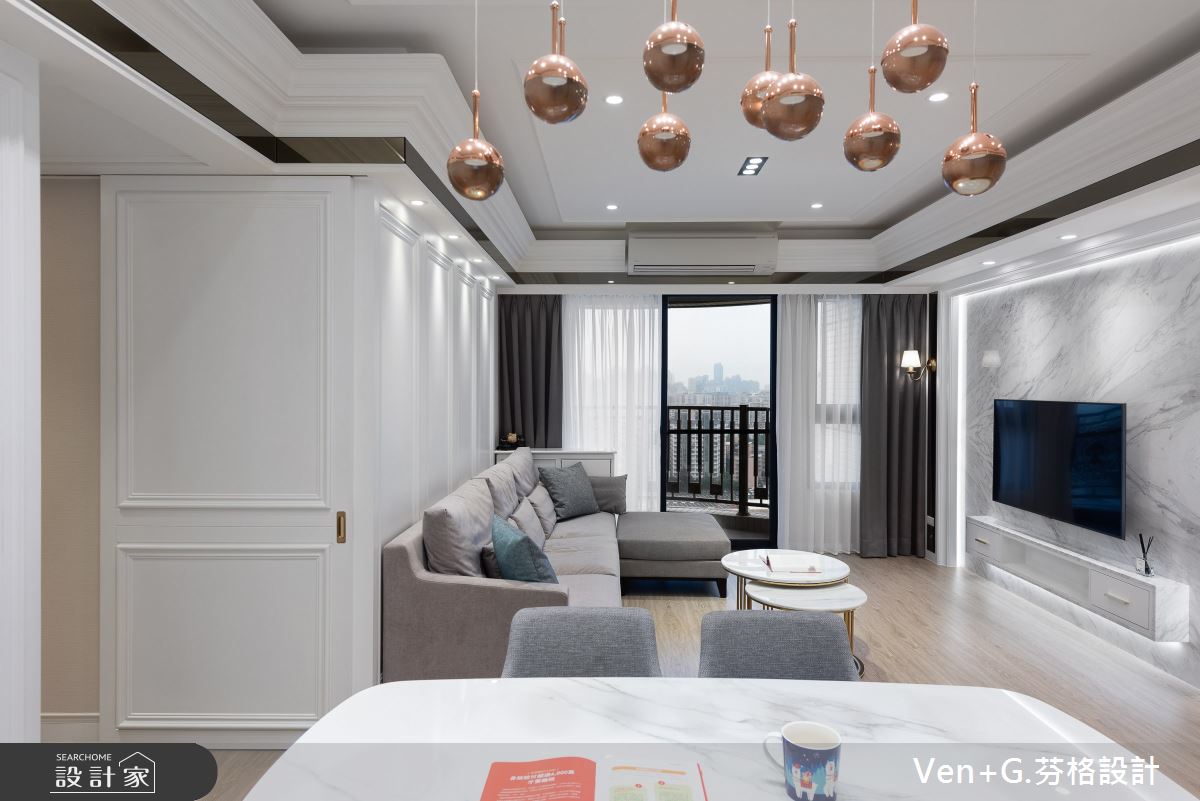 25坪新成屋(5年以下)＿美式風客廳餐廳案例圖片＿芬格空間設計事務所＿芬格設計32.美的交響曲 新北25坪美式風之3