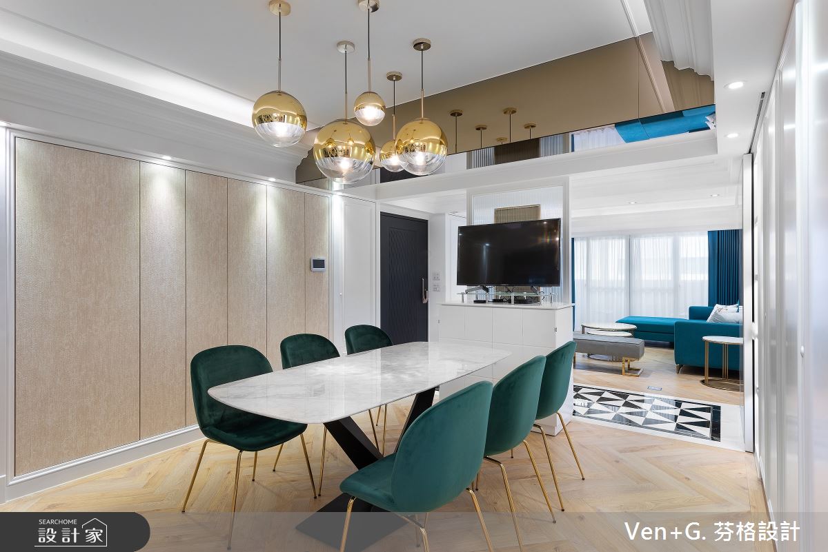 40坪老屋(16~30年)＿美式風餐廳案例圖片＿芬格空間設計事務所＿芬格設計33.美式輕奢風格 台北老屋翻新40坪美式風之12