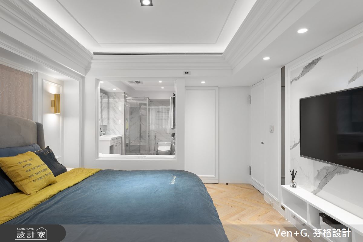 40坪老屋(16~30年)＿美式風臥室案例圖片＿芬格空間設計事務所＿芬格設計33.美式輕奢風格 台北老屋翻新40坪美式風之16