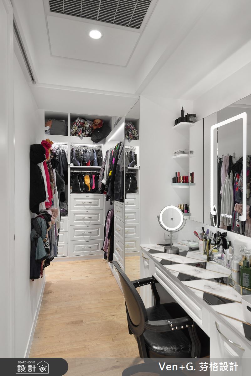 40坪老屋(16~30年)＿美式風更衣間案例圖片＿芬格空間設計事務所＿芬格設計33.美式輕奢風格 台北老屋翻新40坪美式風之19