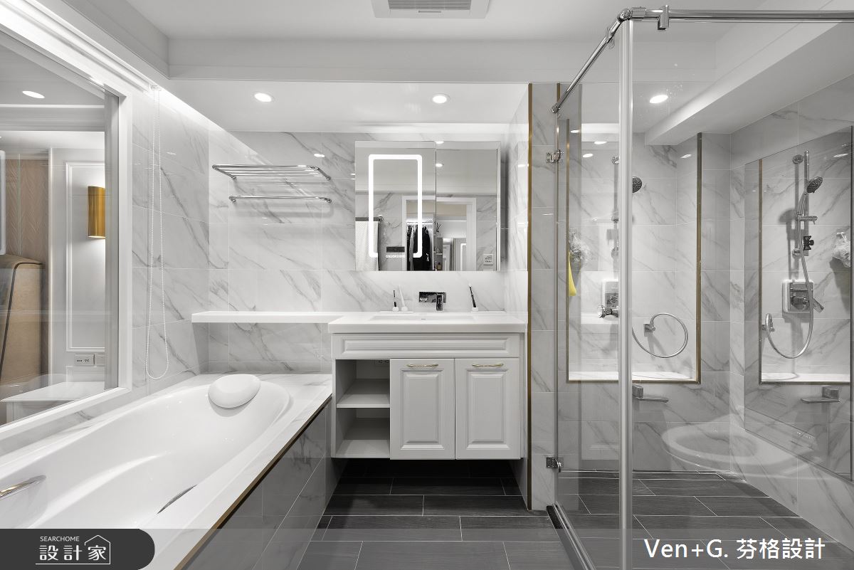 40坪老屋(16~30年)＿美式風浴室案例圖片＿芬格空間設計事務所＿芬格設計33.美式輕奢風格 台北老屋翻新40坪美式風之21