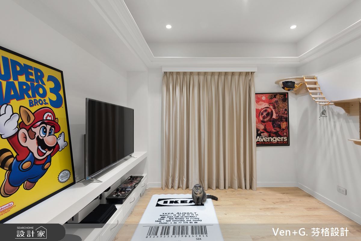 40坪老屋(16~30年)＿美式風多功能室案例圖片＿芬格空間設計事務所＿芬格設計33.美式輕奢風格 台北老屋翻新40坪美式風之18