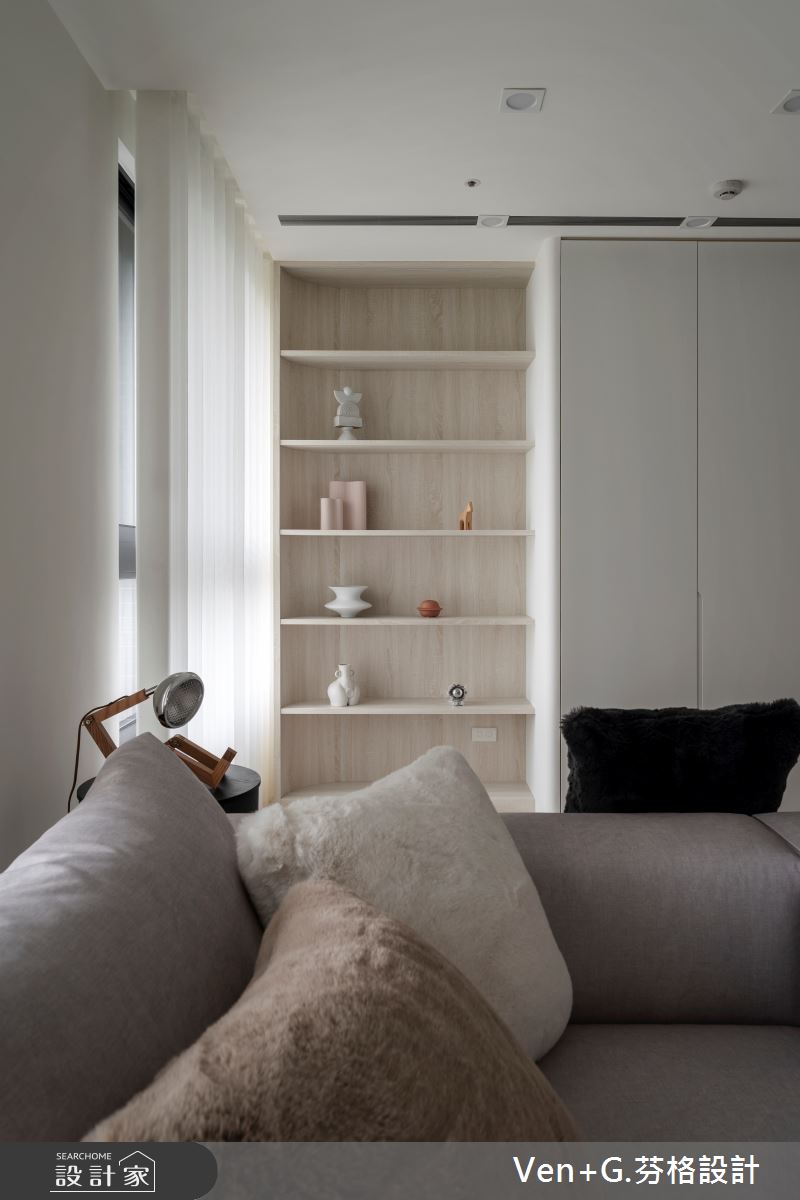36坪預售屋＿簡約風客廳案例圖片＿芬格空間設計事務所＿芬格設計38.寂靜 遠雄百富 36坪簡約風之9