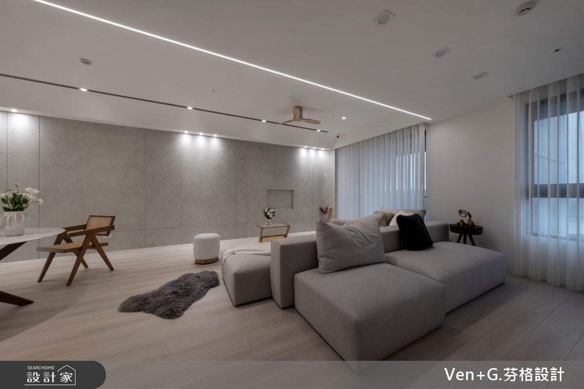 36坪預售屋＿簡約風客廳餐廳案例圖片＿芬格空間設計事務所＿芬格設計38.寂靜 遠雄百富 36坪簡約風之17