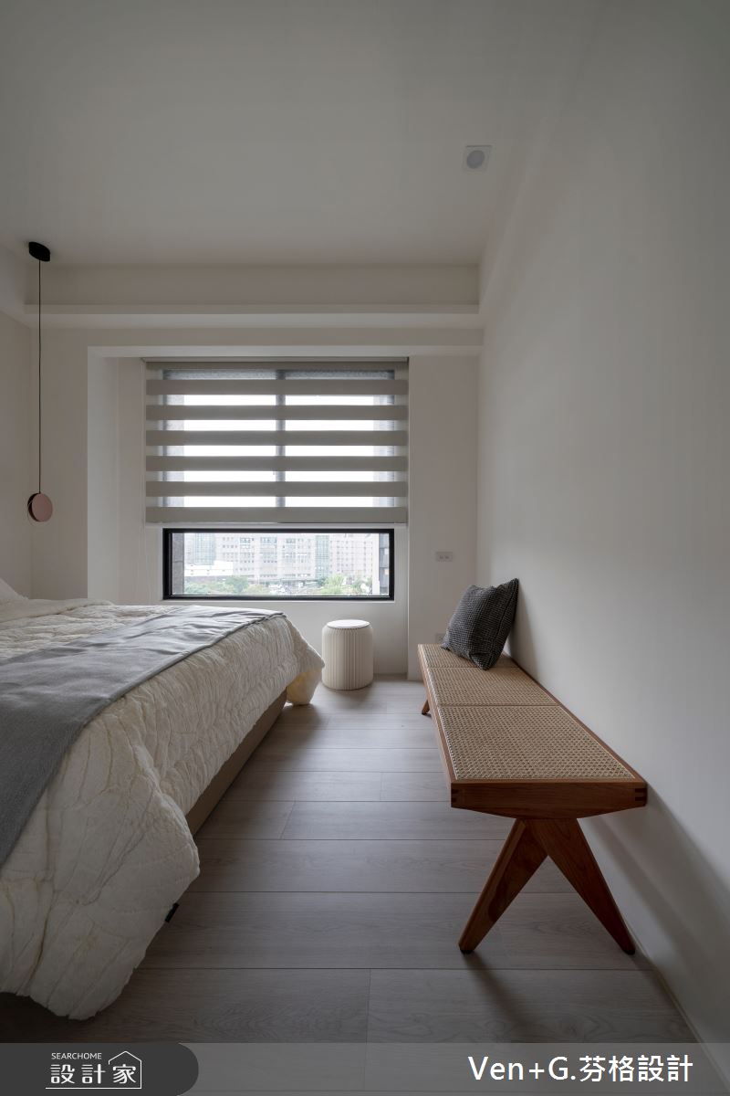36坪預售屋＿簡約風臥室案例圖片＿芬格空間設計事務所＿芬格設計38.寂靜 遠雄百富 36坪簡約風之23