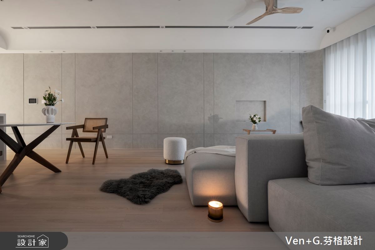 36坪預售屋＿簡約風客廳餐廳案例圖片＿芬格空間設計事務所＿芬格設計38.寂靜 遠雄百富 36坪簡約風之16