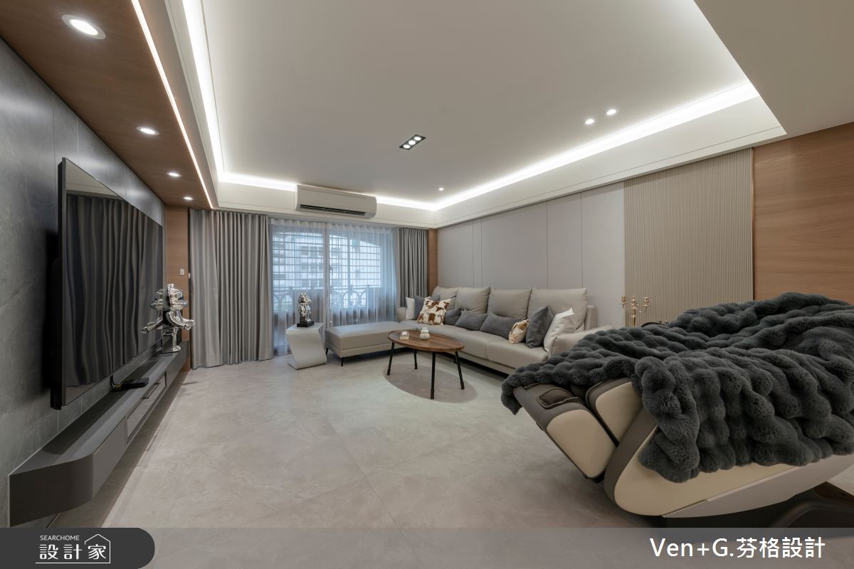 60坪老屋(31~40年)＿現代風客廳案例圖片＿芬格空間設計事務所＿芬格設計41.台北老屋翻新60坪現代風之1