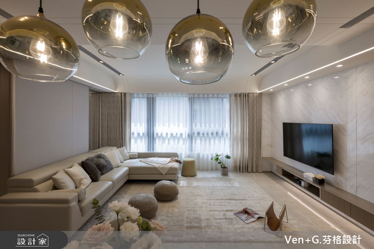 32坪預售屋＿現代風客廳案例圖片＿芬格空間設計事務所＿芬格設計42.台北32坪現代風之4