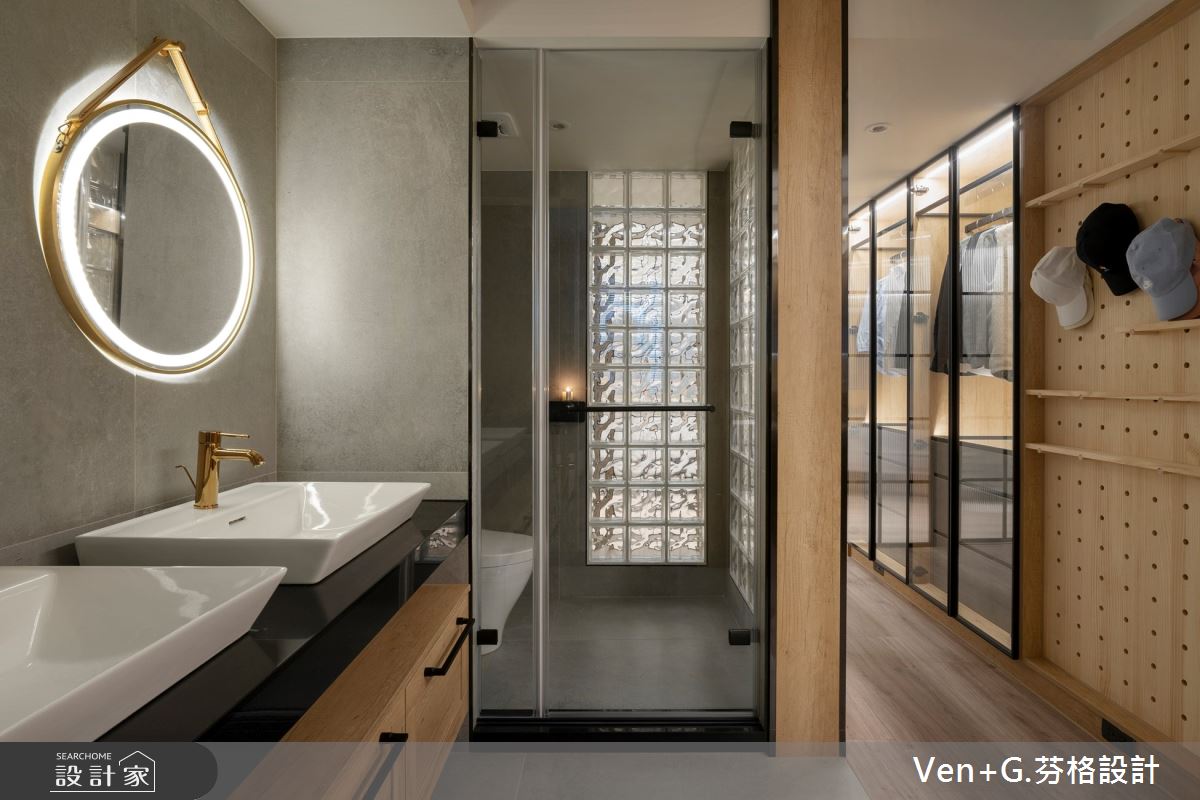 37坪老屋(41~50年)＿工業風更衣間浴室案例圖片＿芬格空間設計事務所＿芬格設計44.台北37坪工業風之23