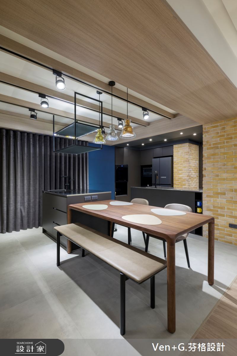 37坪老屋(41~50年)＿工業風餐廳廚房案例圖片＿芬格空間設計事務所＿芬格設計44.台北37坪工業風之9