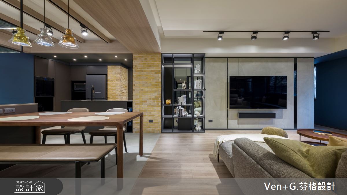 37坪老屋(41~50年)＿工業風客廳餐廳案例圖片＿芬格空間設計事務所＿芬格設計44.台北37坪工業風之10