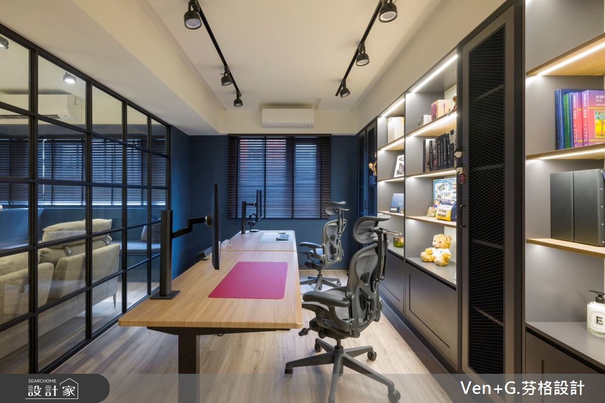 37坪老屋(41~50年)＿工業風書房工作區案例圖片＿芬格空間設計事務所＿芬格設計44.台北37坪工業風之13
