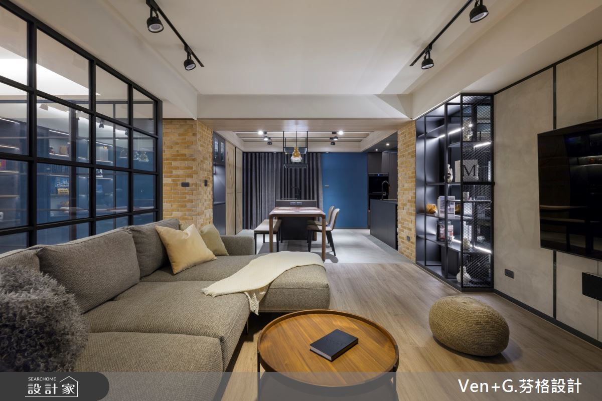 37坪老屋(41~50年)＿工業風客廳餐廳廚房案例圖片＿芬格空間設計事務所＿芬格設計44.台北37坪工業風之17