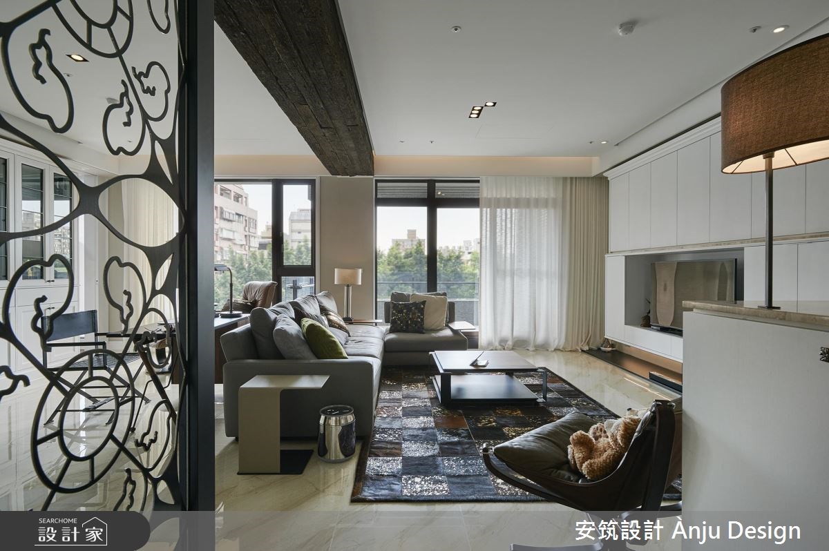 42坪新成屋(5年以下)＿美式風客廳案例圖片＿安筑設計 Ànju Design＿安筑_05之2