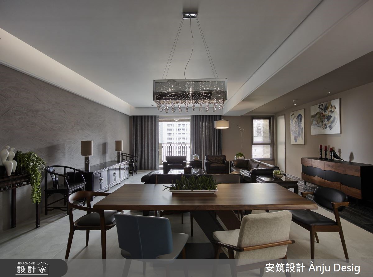 50坪新成屋(5年以下)＿新中式風客廳餐廳案例圖片＿安筑設計 Ànju Design＿安筑_09之4