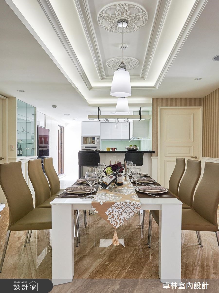 33坪新成屋(5年以下)＿新古典餐廳吧檯案例圖片＿卓林室內設計有限公司＿卓林_01之6