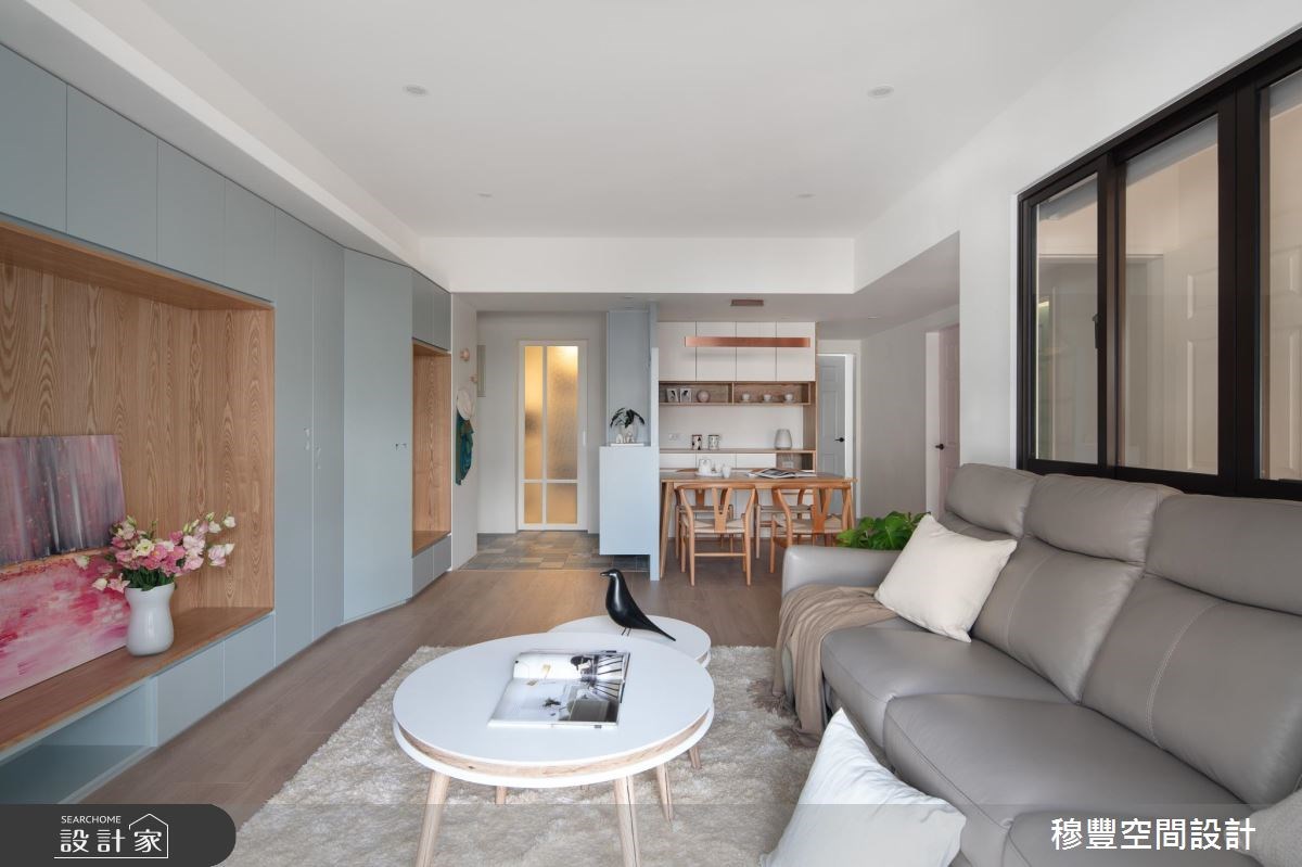 29坪中古屋(5~15年)＿北歐風玄關客廳餐廳案例圖片＿穆豐空間設計有限公司＿穆豐_58號基地之6