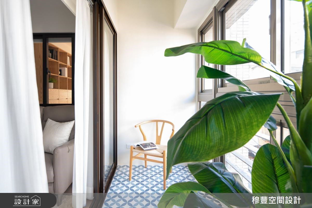 29坪中古屋(5~15年)＿北歐風陽台案例圖片＿穆豐空間設計有限公司＿穆豐_58號基地之11