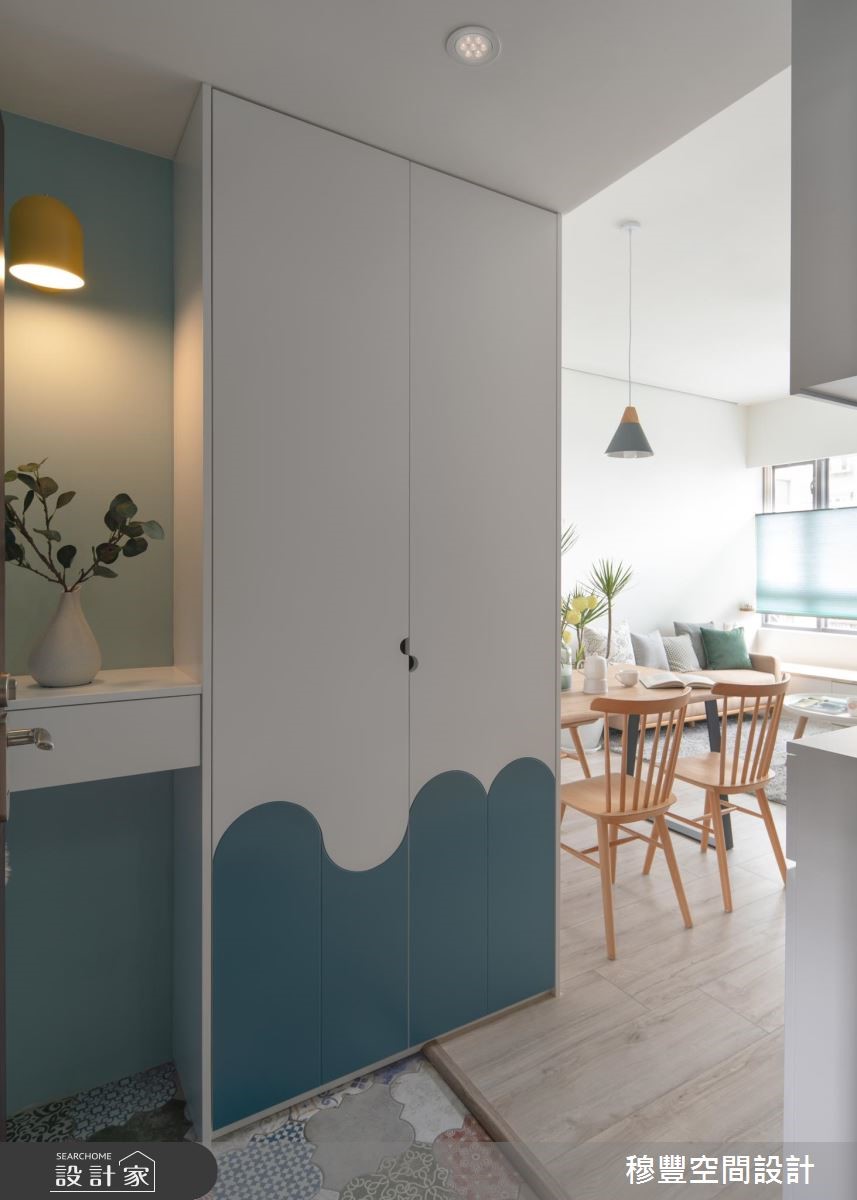 18坪中古屋(5~15年)＿北歐風玄關案例圖片＿穆豐空間設計有限公司＿穆豐_糖霜手指餅乾之1