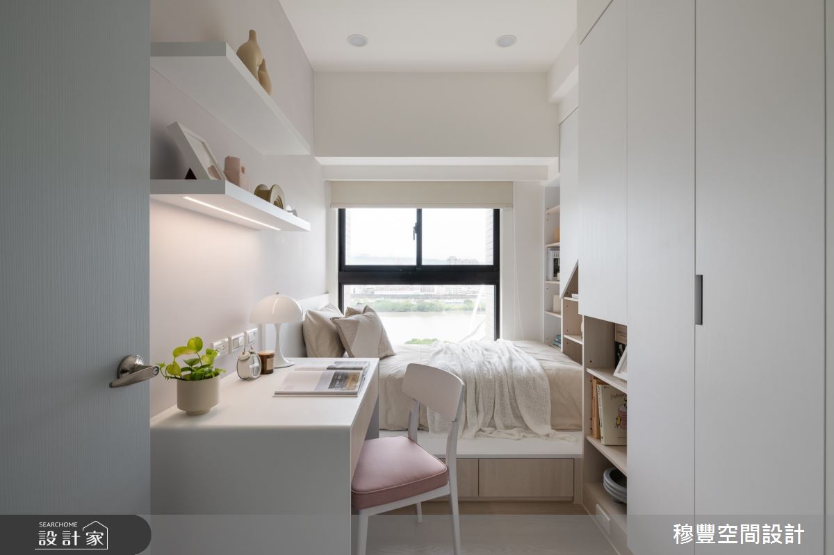 26坪新成屋(5年以下)＿北歐風臥室案例圖片＿穆豐空間設計有限公司＿穆豐_水中映月之26