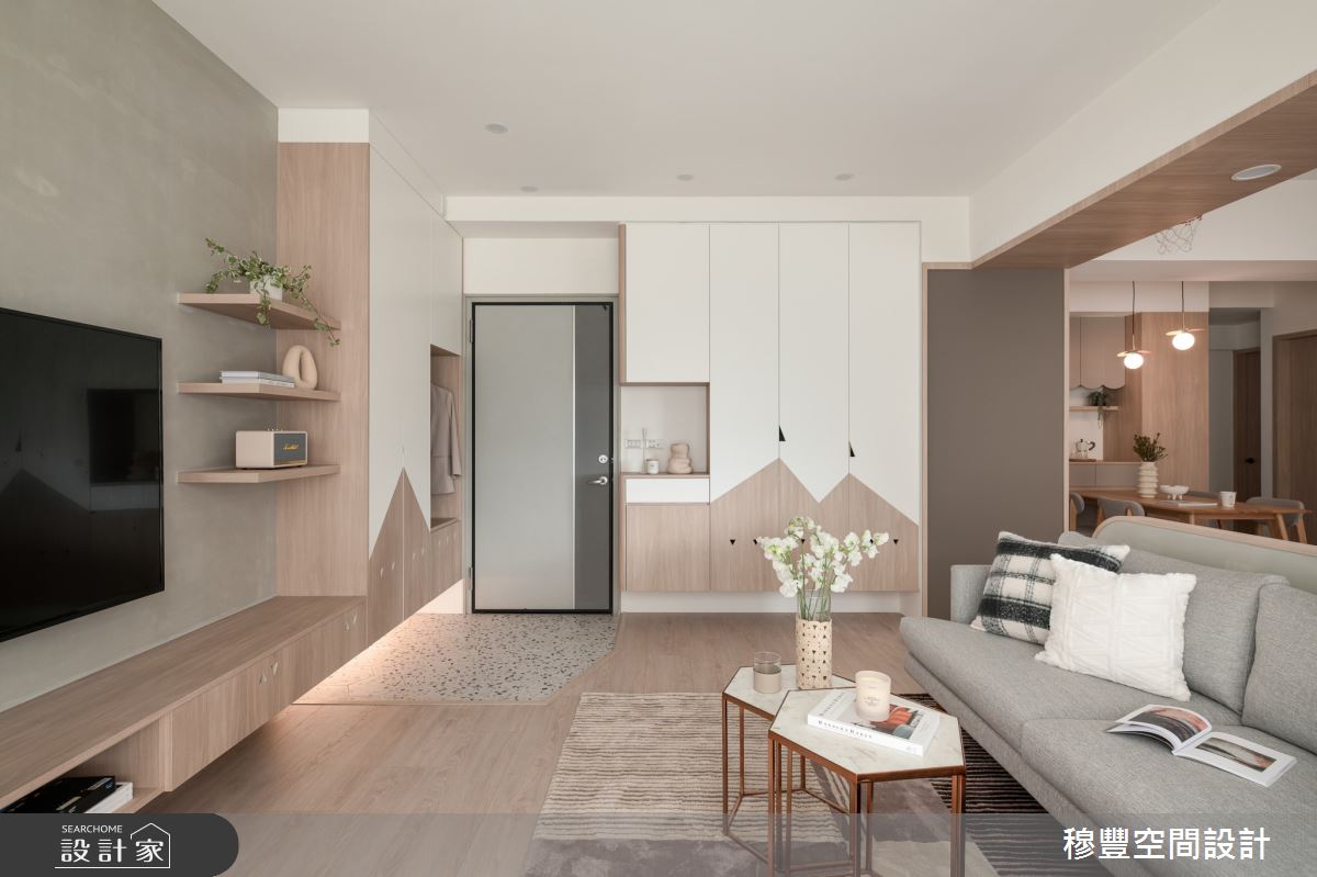 26坪中古屋(5~15年)＿北歐風玄關客廳案例圖片＿穆豐空間設計有限公司＿穆豐_蒙布朗之5
