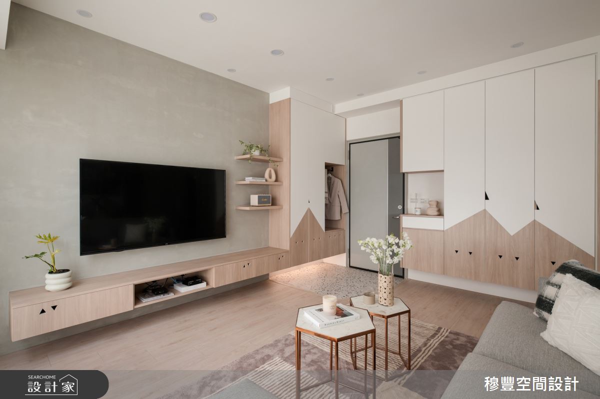 26坪中古屋(5~15年)＿北歐風玄關客廳案例圖片＿穆豐空間設計有限公司＿穆豐_蒙布朗之6