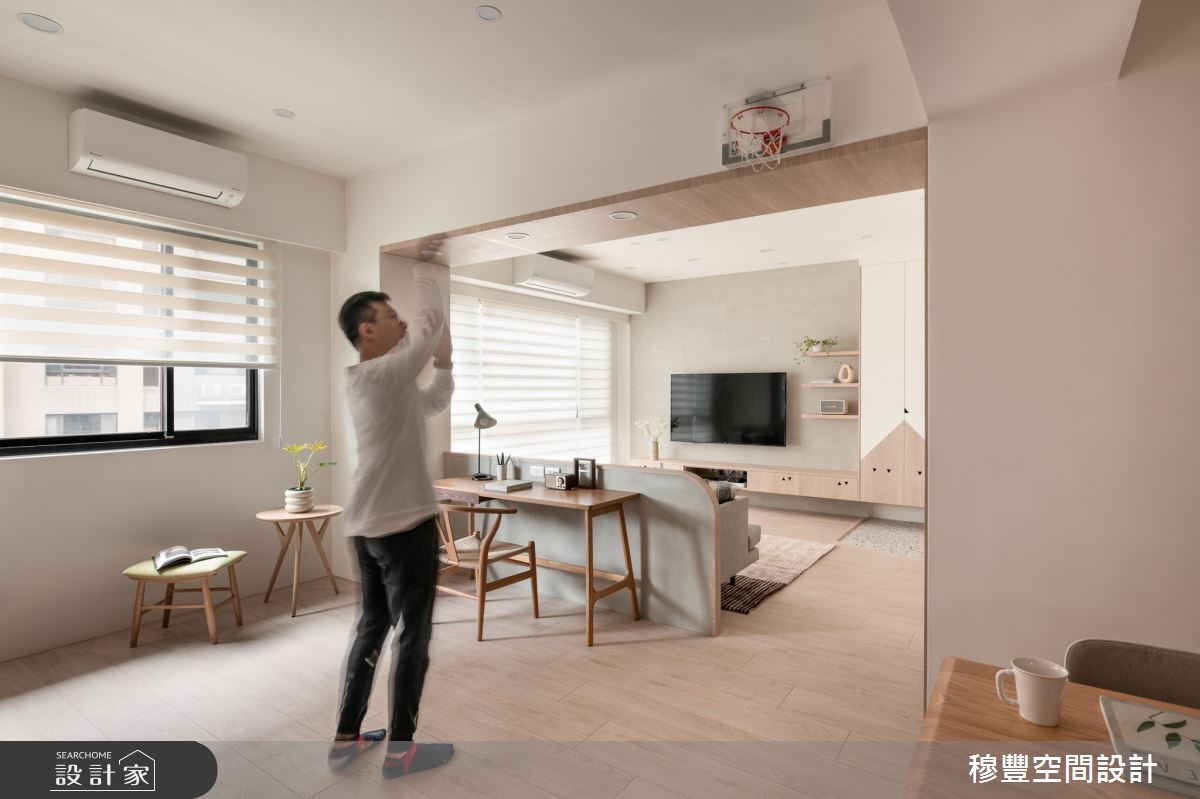 26坪中古屋(5~15年)＿北歐風客廳工作區多功能室案例圖片＿穆豐空間設計有限公司＿穆豐_蒙布朗之11