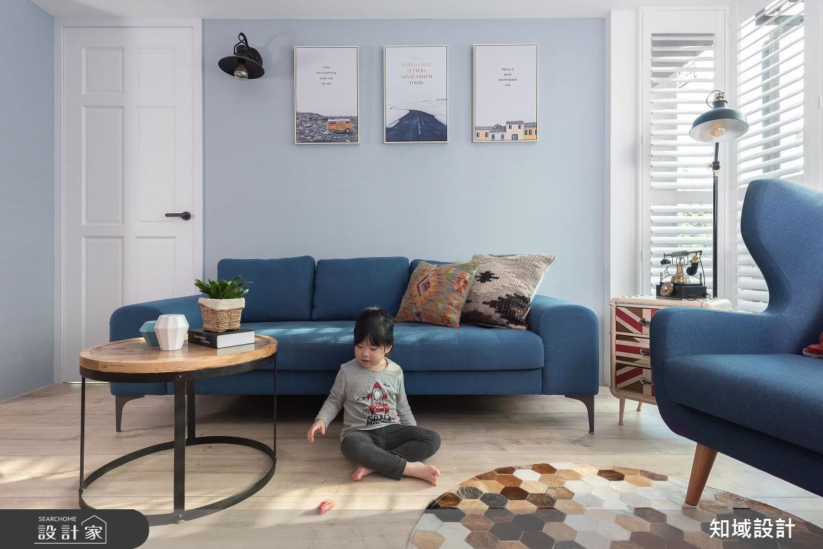 24坪中古屋(5~15年)＿鄉村風客廳案例圖片＿知域設計 X 一己空間制作＿知域_英倫小情人之5