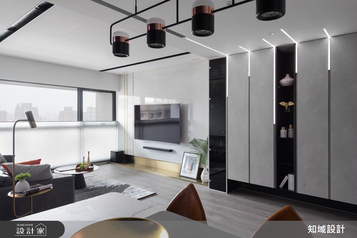 30坪新成屋(5年以下)＿現代風客廳案例圖片＿知域設計 X 一己空間制作＿一己_光影迴廊之4