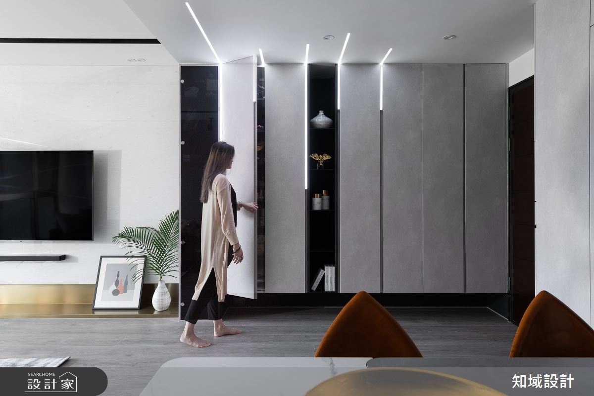 30坪新成屋(5年以下)＿現代風客廳案例圖片＿知域設計 X 一己空間制作＿一己_光影迴廊之3