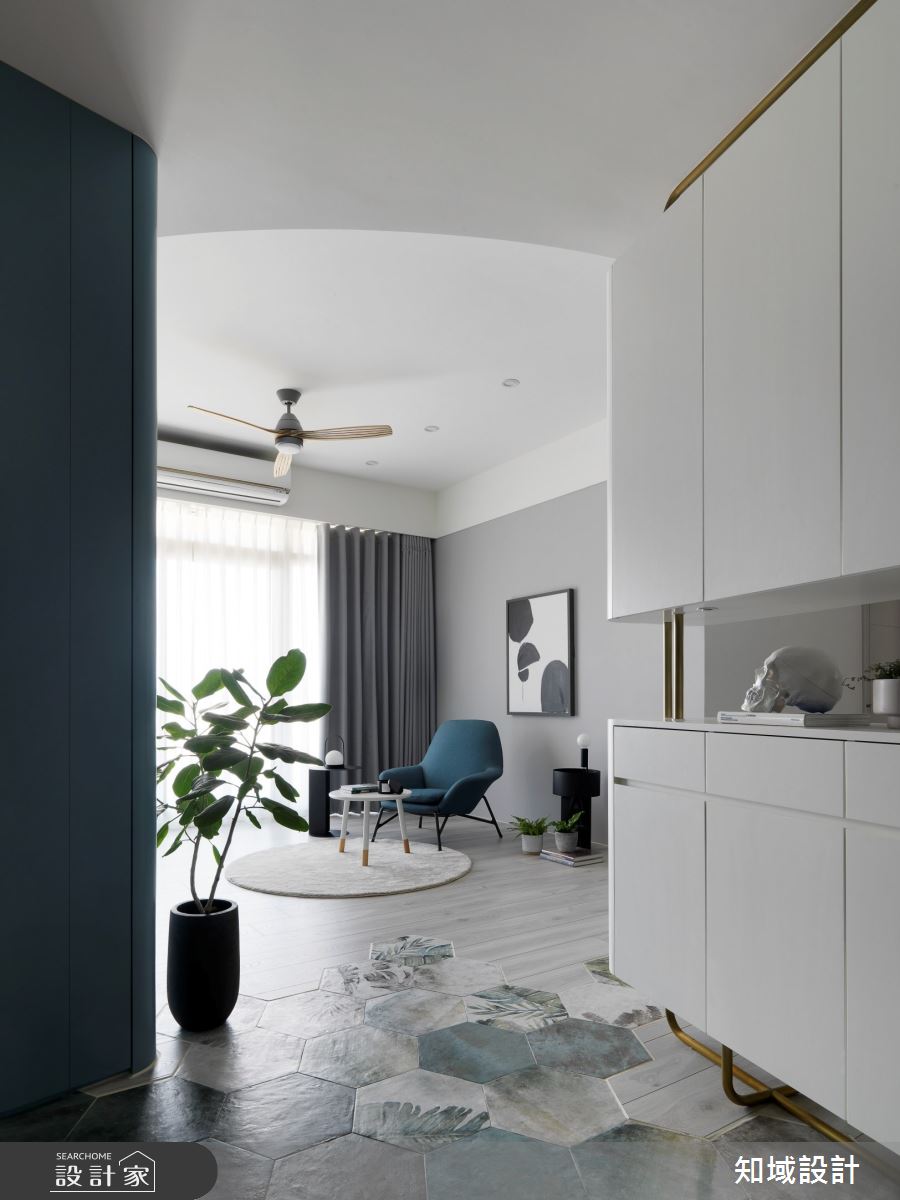 19坪新成屋(5年以下)＿北歐風玄關案例圖片＿知域設計 X 一己空間制作＿知域_藍隅之2