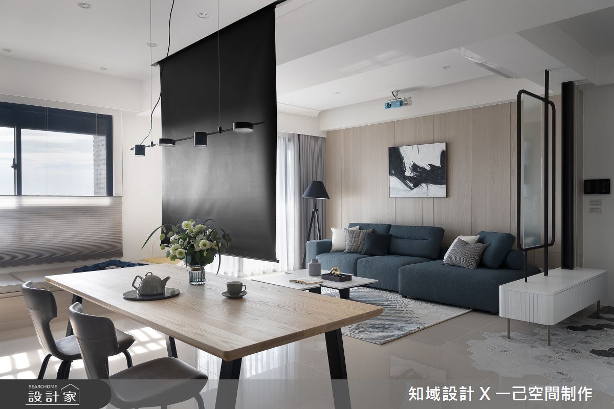 25坪新成屋(5年以下)＿混搭風客廳餐廳案例圖片＿知域設計 X 一己空間制作＿知域_無垠之7