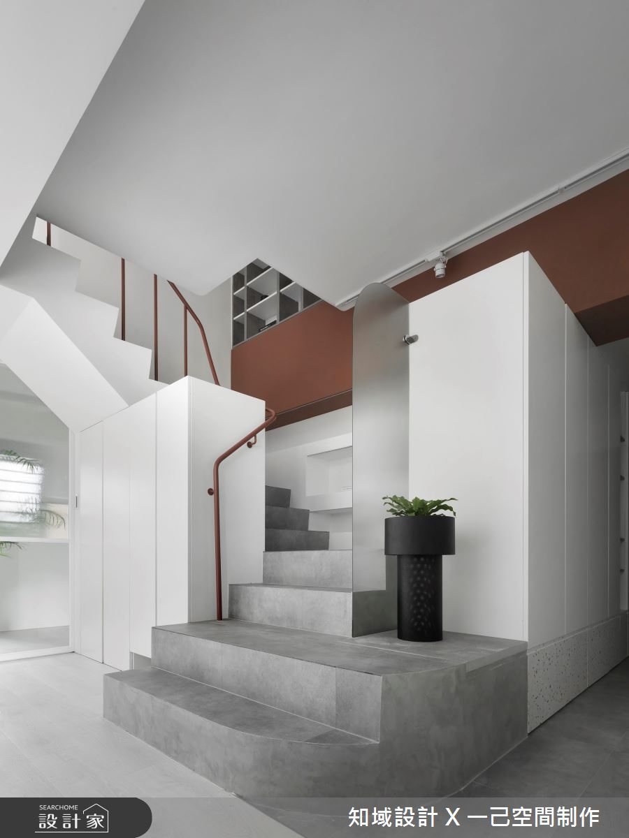 30坪中古屋(5~15年)＿北歐風樓梯案例圖片＿知域設計 X 一己空間制作＿知域_Dusty Rose之10