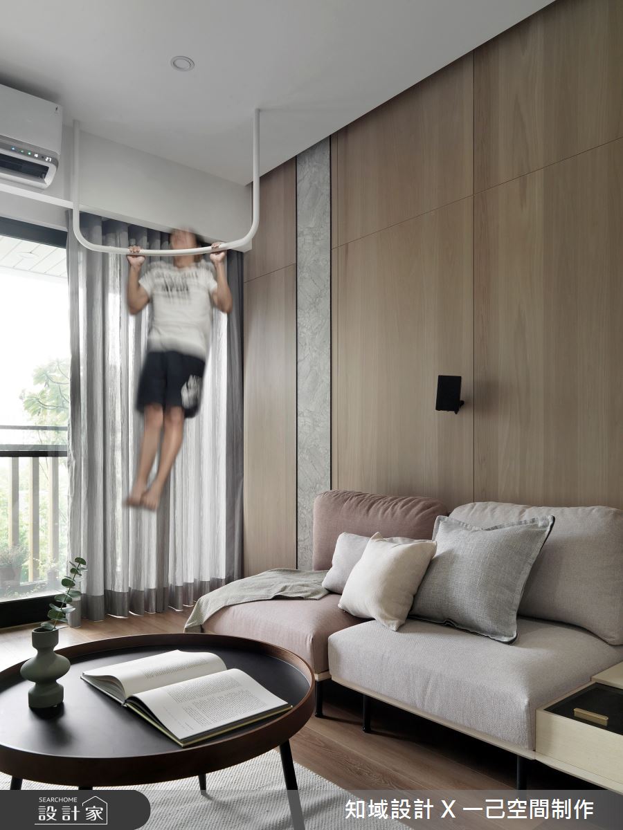 30坪新成屋(5年以下)＿混搭風客廳家庭健身房案例圖片＿知域設計 X 一己空間制作＿知域_In Between之6