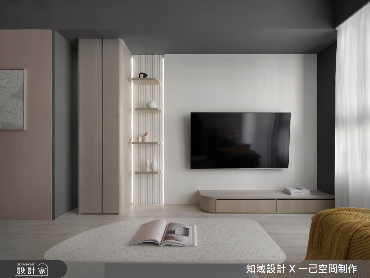 24坪新成屋(5年以下)＿北歐風客廳案例圖片＿知域設計 X 一己空間制作＿知域_Taupe Pink之9