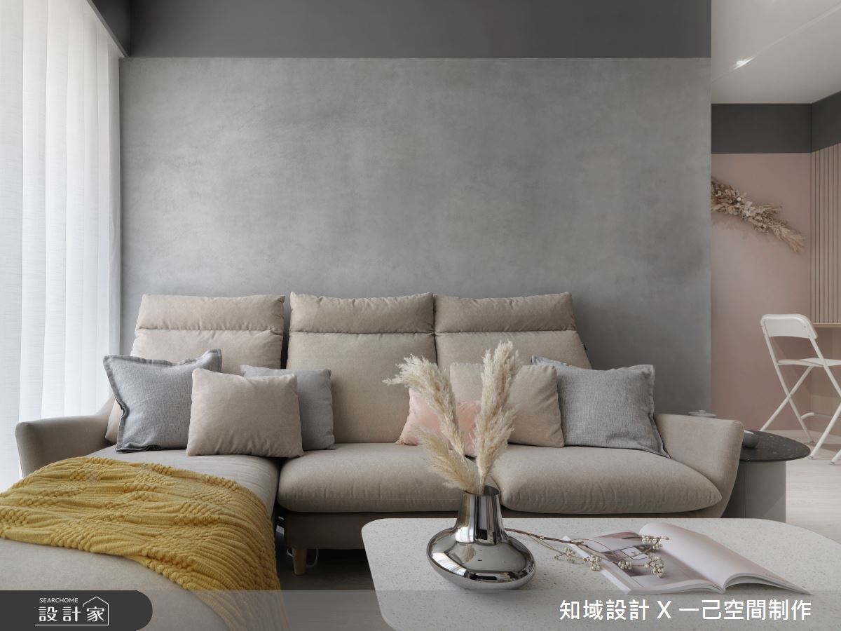 24坪新成屋(5年以下)＿北歐風客廳案例圖片＿知域設計 X 一己空間制作＿知域_Taupe Pink之13